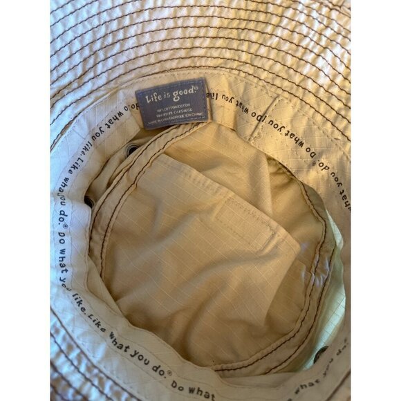 Life Is Good Beige Bucket Hat With Ventilation & Embroidered Logo - Picture 5 of 5